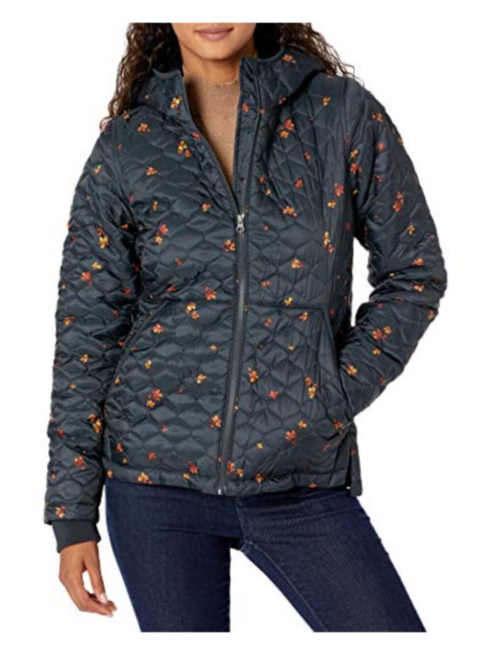 Women's Quilted Full-Zip Puffer Jacket Sherpa Lined Hooded
